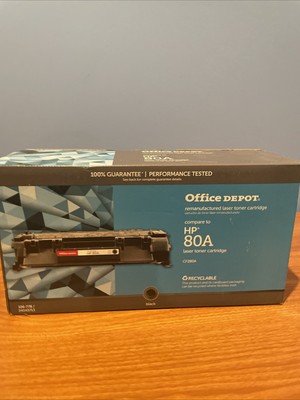 Office Depot Brand Black Laser Toner Cartridge Compatible HP 80A