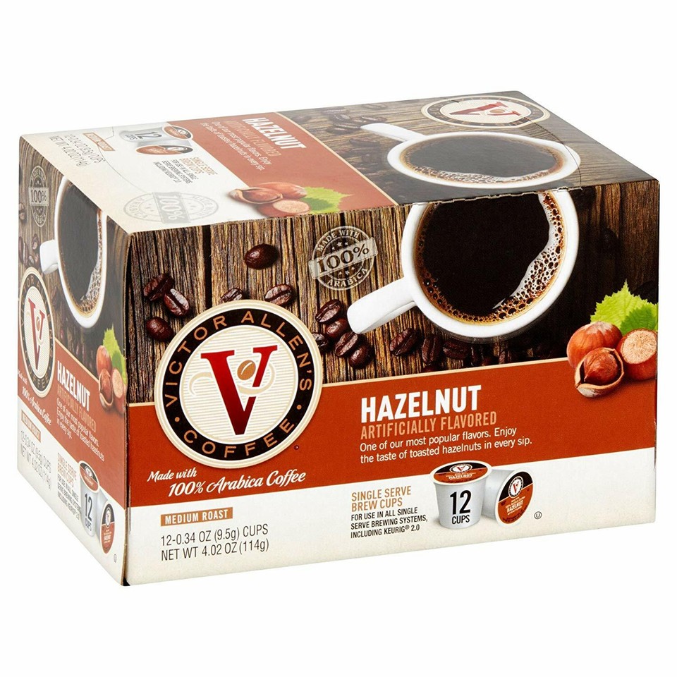 Victor Allen Hazelnut Coffee 12 to 240 Count Keurig K cup Pods FREE ...