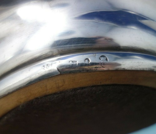 Neresheimer and Sohne German .800 Silver Wood Champagne Coaster Eagle (#6030) - Picture 8 of 9