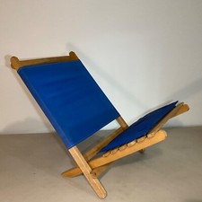 Byer Of Maine The Maine Lounger 2 Piece Portable Chair Made In USA Blue Cushions Byer Of Maine The Maine Lounger 2 Piece Portable Chair Made In USA Blue Cushions