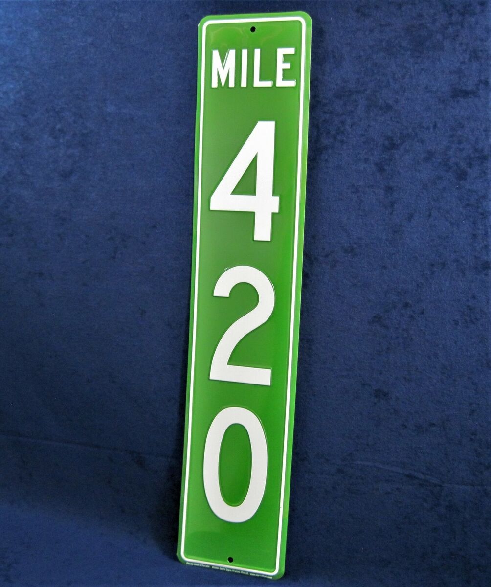 Funny Weed Mile 420 Marker Street HIGHway Sign Marijuana Man Cave Bar Wall Decor Funny Weed Mile 420 Marker Street HIGHway Sign Marijuana Man Cave Bar Wall Decor