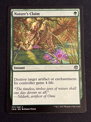 1x Nature's Claim (177) Iconic Masters LP MTG Magic the Gathering x1 MKE