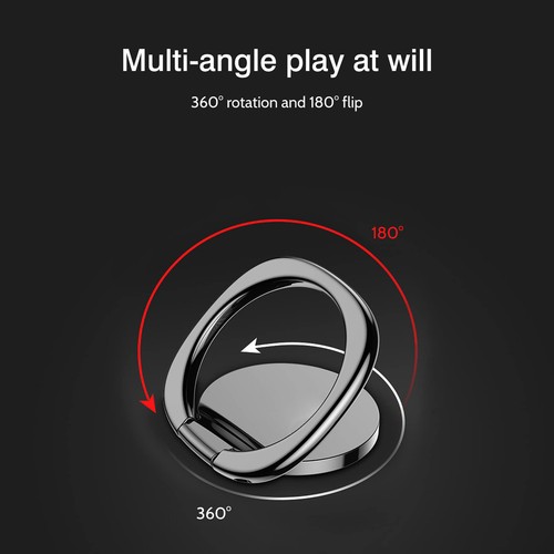 1/2 360° Ultra Thin Magnetic Phone Holder Mount Finger Ring Stand For Cell Phone - 第 8/17 張圖片
