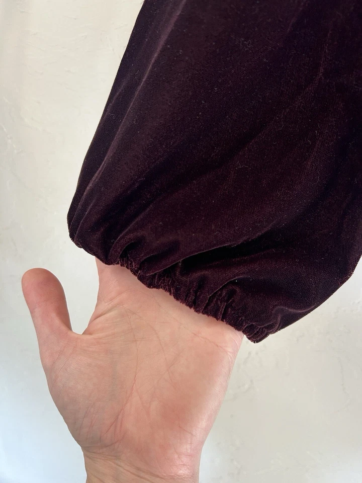 Lauren Ralph Lauren темно фиолетовый бархат платье бахрома 18 Вт плюс вечеринки гот ретро - Изображение 3 из 4