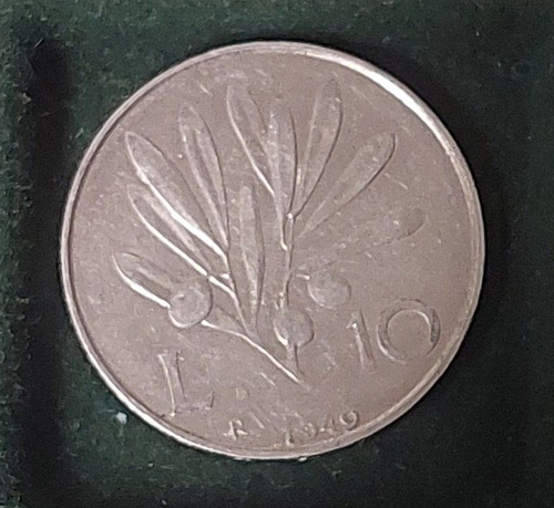 Italia 10 Lire 1949 "Ulivo" in BB