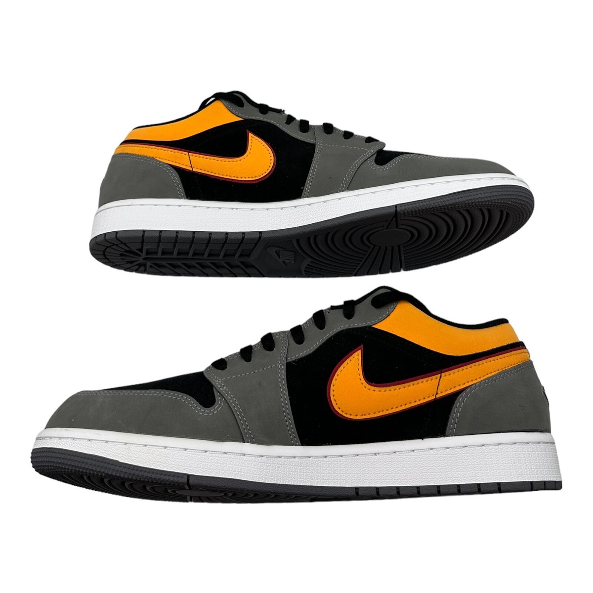 Nike Air Jordan 1 Low SE Black Vivid Orange Grey Shoes