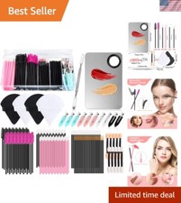 All-in-One Disposable Makeup Applicator Set - 100 Wands, Eyeliner Brushes