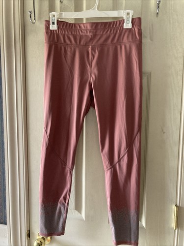 FABLETICS ULTRACOOL BLUSH/TERRA COTTA FLORAL BOTTOMS LEGGINGS SEE MEASU 