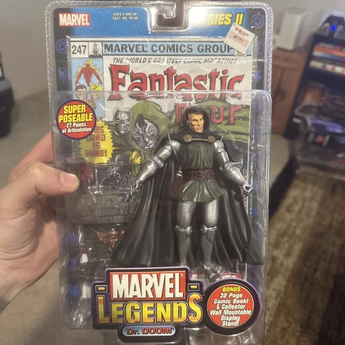 Figura Dr. Doom de Marvel Legends Serie 2 Toy Biz 2002 Sin usar, en caja Fantastic Four Toybiz
