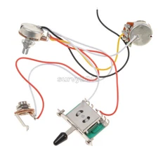 3 Pickup Guitar Wiring Harness Prewired 1 Volume 1 Tone 500k Pots 3 Way Switch