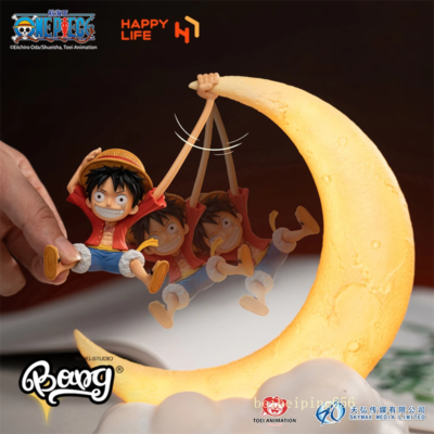 Official ONE PIECE Luffy Night Light Sensor Control Tables Decor