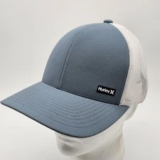 Hurley Hat Slate Blue Trucker White Mesh Snapback Classics Yupoong Cap