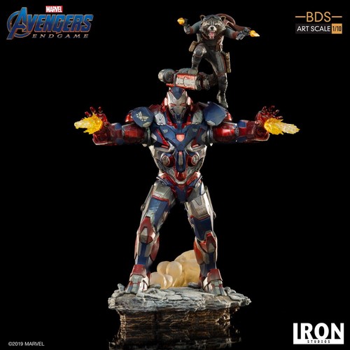 Iron Studios Avengers: Endgame 1/10 Iron Patriot & Rocket BDS Art Figure Statue - Picture 10 of 10
