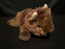 Aurora Buffalo Bison Mini Flopsie Plush Stuffed Animal Vintage 8 Inch