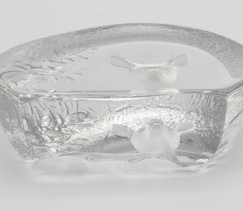 Mats Jonasson Signed Deer Paperweight Swedish Art Glass Lead Crystal 3283 - Picture 12 of 15