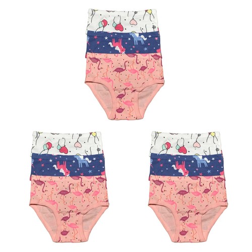 9 PK Toddler Little Girls Cotton Underwear Briefs Kids Panties Mermaid Pattern - Picture 6 of 21