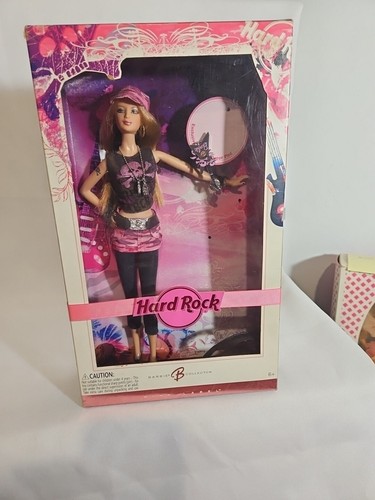 Lot - (1) Hard Rock Cafe Barbie Doll - Barbie wears a cool hot pink w
