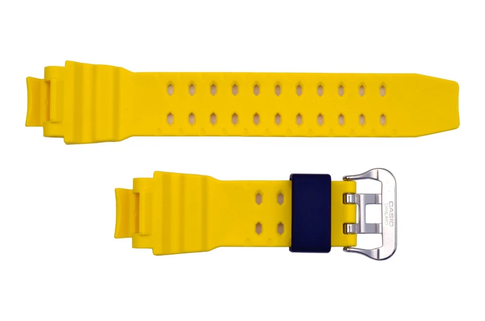 Correa de reloj CASIO GA-1000-9B original de goma amarilla Foto 3 de 4