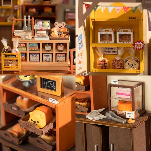 Rolife Becka's Baking 3D Wooden House LED Mini 1:24 DIY Dollhouse Kit Teen Gifts - Picture 6 of 12