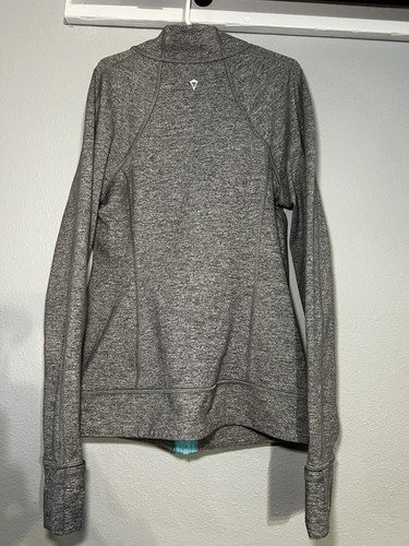 Ivivva by Lululemon Girls Full Zip Jacket Size 12 Perfect Your Practice Grey - Picture 3 of 3
