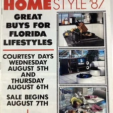 Florida Catalog Miami Burdines 1987 Home Style Beachcore Electronics Sony Oster