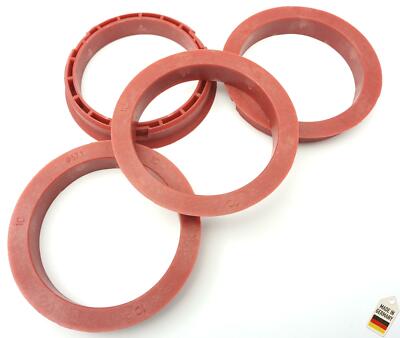 RONAL 4x Zentrierringe 68,0-57,1 / 68 auf 57,1 Rot kompatibel mit VW Audi Seat S