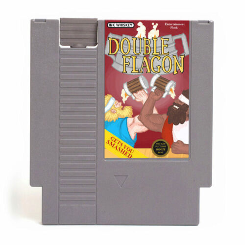 Double Flagon Video Game Cartridge Flask