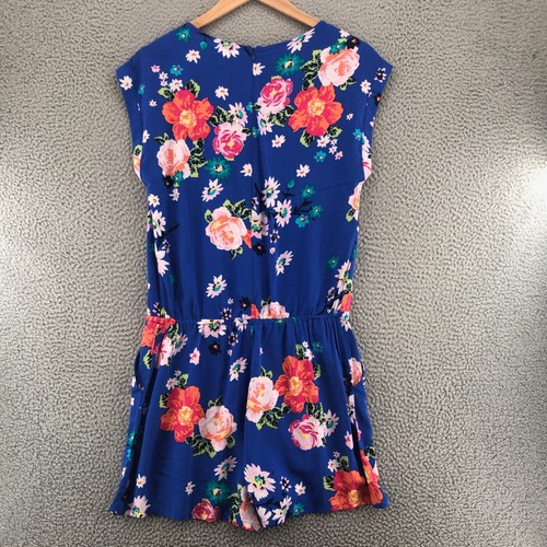 Matilda Jane Romper Womens Large Out And About Hello Lovely Blue Multi Floral - 第 3/13 張圖片