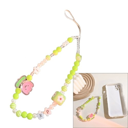 Handmade Beaded Women Phone Chain Wrist Strap Lanyard Jewelry Keychain Antiloss - Zdjęcie 2 z 8