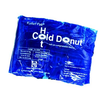 Relief Pak Cold n' Hot Donut Compression Sleeve - large (for 15 Relief Pak Cold n' Hot Donut Compression Sleeve - large (for 15