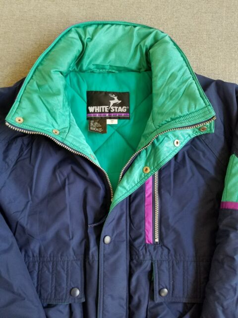 Mens White Stag Ski Wear Blue Vintage 80s Jacket Sz L (Large) | eBay