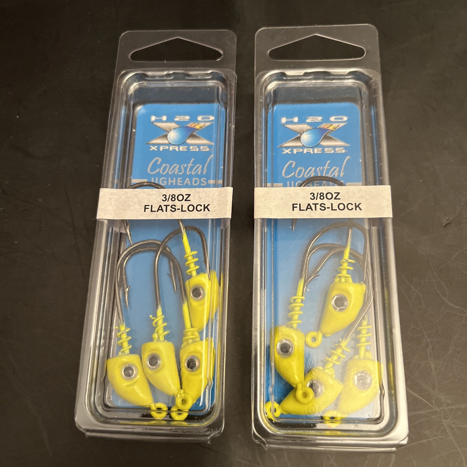 H2O Xpress Rattling Jigheads 1/8 oz 3-pack Coastal - Natural Mullet