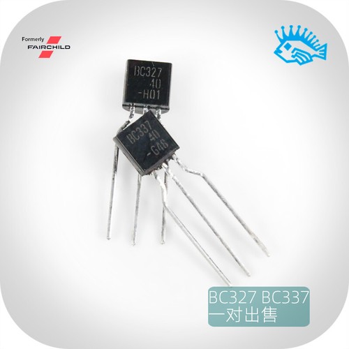 Pair of New Original Fairchild BC327-40 BC337-40 TO92 Low noise audio Transistor - Picture 1 of 5