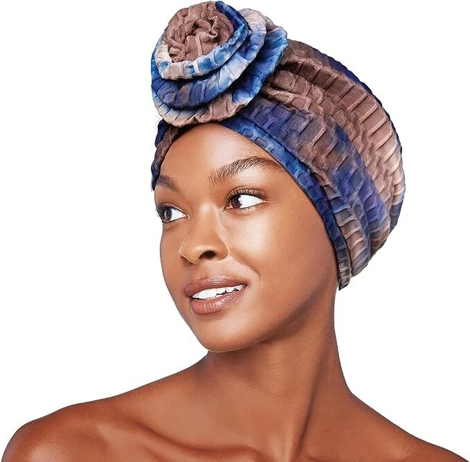 Top Knot African Turban for Women Soft Mesh Inner Pre Tied Bonnet