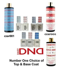 DND UV/LED Gel Top Coat 15ml, Base Coat 15ml & REFILL KIT 16 oz + 2 -You Choose