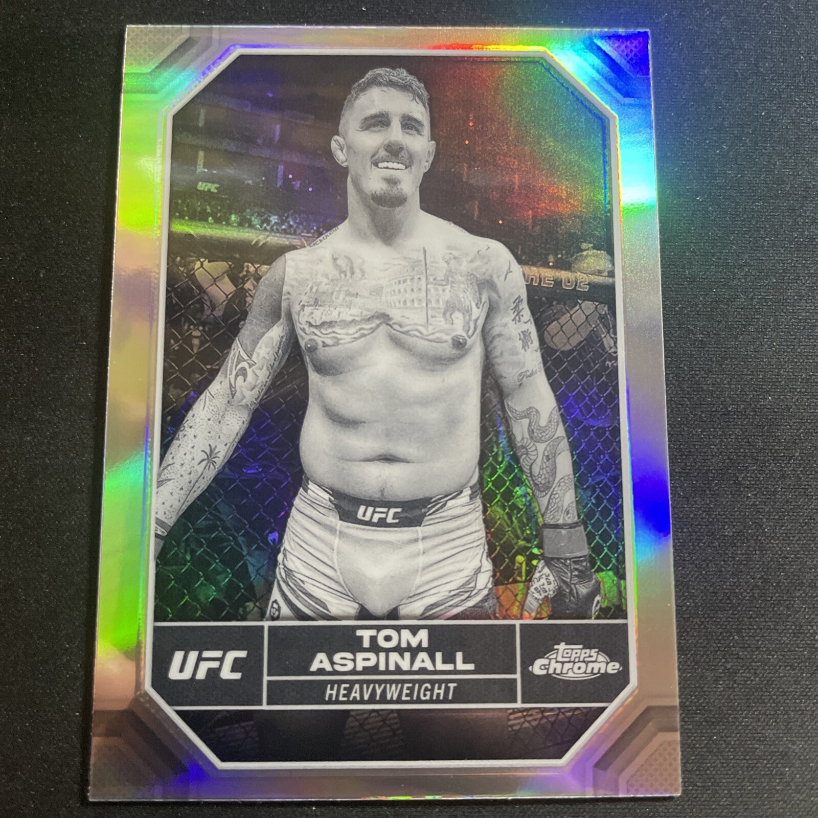 2024 Topps Chrome Negative Refractor Tom Aspinall UFC #187