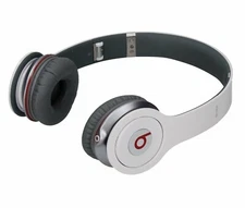White/gray beats by dre headphones