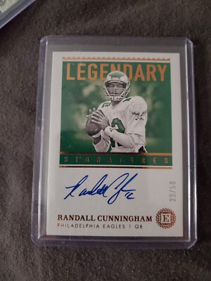 2020 Panini Encased Legendary Signatures Randall Cunningham # LS-RC AUTO /50