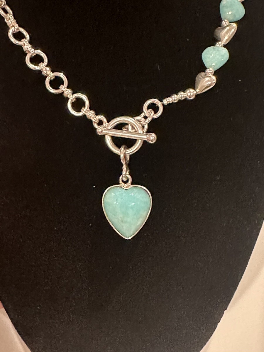 【TATIANA】(Silver925) Botanic Heart Beads Necklace / 追跡送 NEW Ilaria SILVER 950 necklace with turquoise heart | eBay
