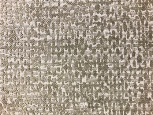 Water & Stain Resistant Textured Abstract Taupe Chenille Upholstery Fabric - Foto 2 di 4
