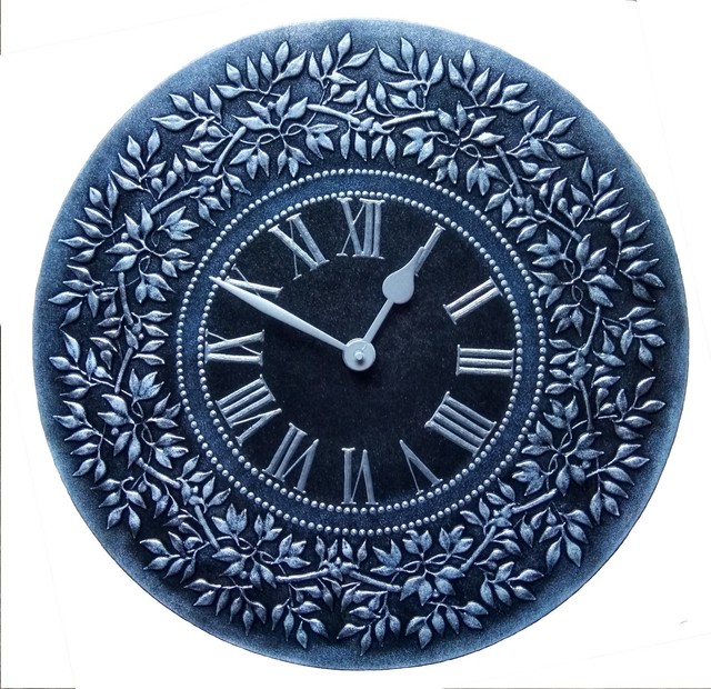 Swiss made wood wall clock vintage style Wall decoration silver eBay