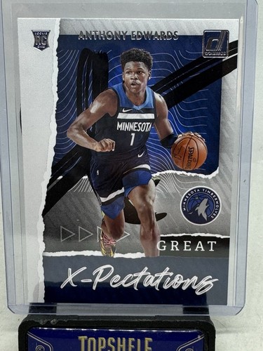 ANTHONY EDWARDS RC 2020-21 PANINI DONRUSS BASKETBALL GREAT X-PECTATIONS ROOKIE 1