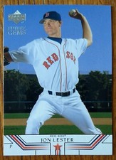 JON LESTER, 2002 UPPER DECK FUTURE GEMS ROOKIE CARD #12, RED SOX. rookie card picture