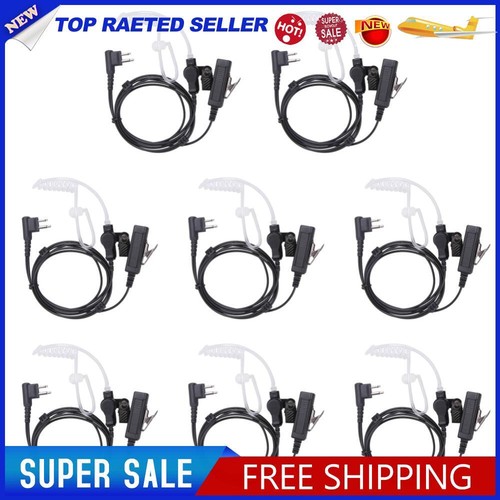 2Pin Covert Acoustic Tube Earpiece Headset Mic for Two Way Radios