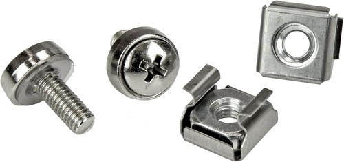 Nickel-Plated M5 Screws & Cage Nuts - 50 Count for Secure Rack Installations - Picture 2 of 4