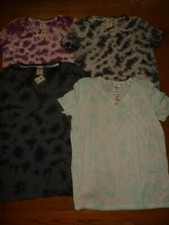 VICTORIAS SECRET PINK NEWEST TIE DYE VNECK DOG TEESHIRT COLOR SIZE CHOICE NWT