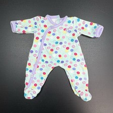 American Girl Doll Bitty Baby Twins Girl Boy Blue Darling Dots Sleeper Outfit