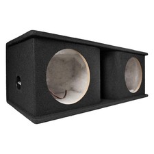 DUAL 10" CURVED PORTED 3/4" MDF CAR AUDIO SUBWOOFER ENCLOSURE BASS SPEAKER BOX