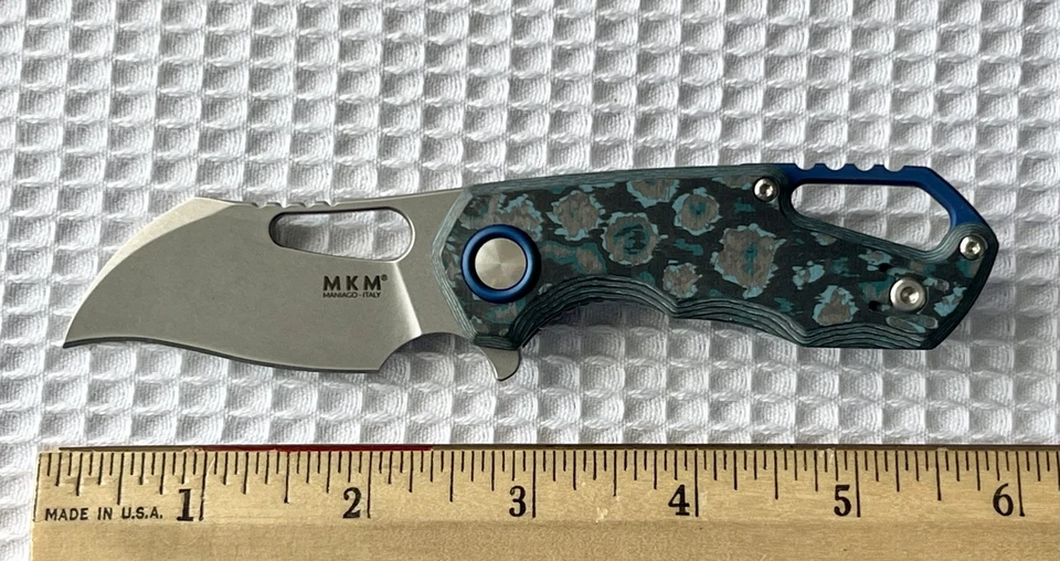 全新 MKM Isonzo Hawkbill 北极风暴碳纤维折叠刀 SMKW 限定 — 第 2/4 张图片