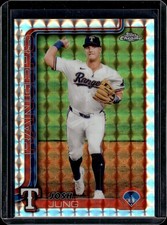 2025 Topps Chrome Josh Jung #220 Geometric Refractor Texas Rangers
